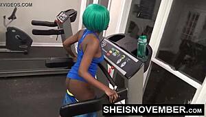 rough standing publicfuck by cosplaying ebony msnovember leads to sucking stranger's dick