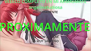 anime hentai trailer - rias gremory gives jerk off instructions?