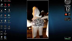 girlfriend chilling on vacation with webcam fun