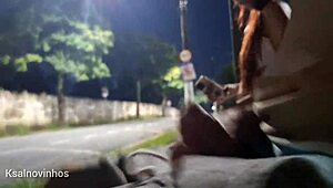 Risky street blowjob in public by bold USA stranger