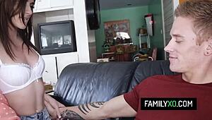 horny stepsister craves her stepbrothers cock for taboo play