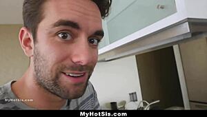 Stepbro Blindfolds Stepsis for Intense Gangbang with Friend