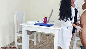 Doutora Jennyfer Fixes Erection Issue During Exam