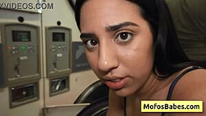 i'm nikki mars, cutie teen slut with round butt fucking huge dick at laundromat