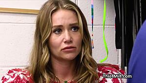 Milf Suspect Moans Loud Riding Officer’s Dick at Work! Can She Handle This Hardcore Office Action?