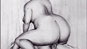 Vintage Erotic Anime Sketches