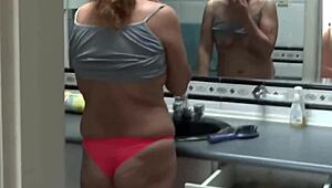 Spying Compilation on My 58-Year-Old Wife in Bathroom