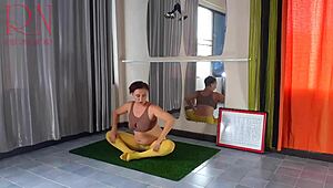 hey regina noir, doing yoga in yellow tights, wanna rip them off?