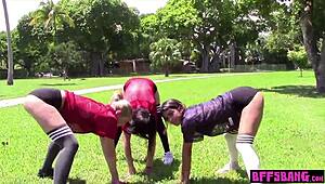 Footballer Teen 18+ Bffs Fucked Their Trainer After Workout!