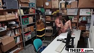 Sweet brunette teen receives blowjob and hardcore fucking with monster cock.