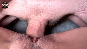 Ultra Close-Up Hairy Pussy Action with Intense Cumshot Finish!