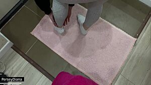 Fitness coach gets rough and tumble at home in this amateur porn video