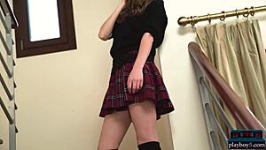 wow, check mila azul's big natural tits in this hot ukrainian teen striptease for playboy 😍