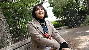 This married bride is so horny, she cums right from the start in doggystyle.