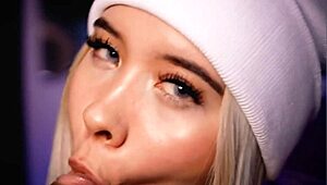 blonde bbw sucks cock professionally on webcam