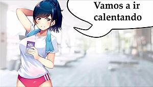 Spanish gym roleplay teaches new masturbation techniques