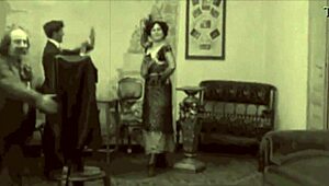 Vintage hairy pussy banged hard in steamy retro action.