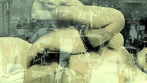 Vintage hairy pussy banged hard in steamy retro action.