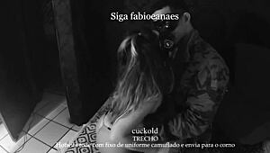 Hotwife Safada Fucks the Guy Dressed as Military and Sends Video to Cuckold