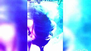 tranny dancing crazy in lingerie