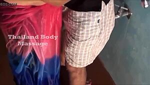 Holy crap! Servant helps women bathe in transparent blouse. What a steamy sight!