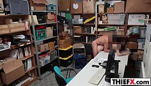 Sweet brunette teen receives blowjob and hardcore fucking with monster cock.