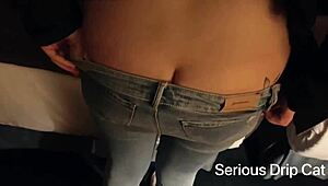 hotel room with teen bent over for deepthroat and creampie