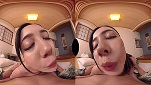 I can't resist this Asian sleepover on vrpornjack com, so hot