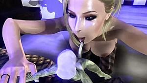 Gigantic Girl Assfucks Mini Alien Monster Cock