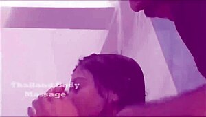 Holy crap! Servant helps women bathe in transparent blouse. What a steamy sight!