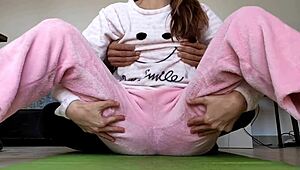 Teasing My 18yo Stepsister’s Small Tits and Wet Horny Pussy in Pajama