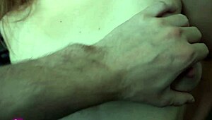 The neighbor teen gives a wet POV blowjob to her boyfriend