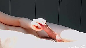 femdom handjob lasts 40 minutes as i tease his throbbing cock