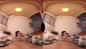 I can't resist this Asian sleepover on vrpornjack com, so hot