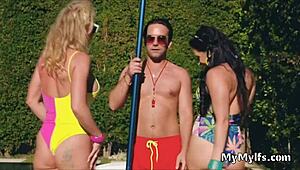 man, that pool guy bangs us slutty milfs hard in a wild threeway