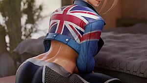 Cammy White's Shaved Pussy Bent Over for Doggystyle Creampie Compilation