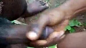 Epic Style Outdoor Sex with Mature Black Bent Over!