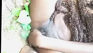 Epic Style Outdoor Sex with Mature Black Bent Over!