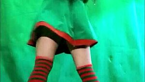 stepdad’s mood lifts with my sexy elf homemade clip