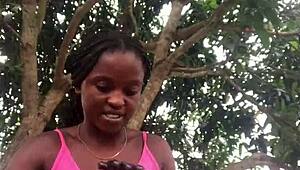 crazy bitch unboxes outfit in front of strangers