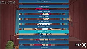 Creampie in redhead's big ass pussy in hentai game! Uncensored blowjob scene.