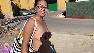 Follower Touches My Pussy On Beach And Masturbates Hard Part 3