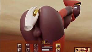 i feel so intense fucking this brunette anally in the hentai game, it's emotional