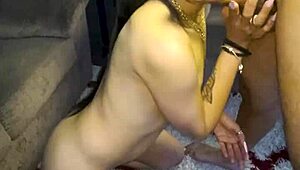 ari alectra gives a wet sloppy blowjob on big dick from pov