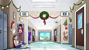 in summertime saga part 38, kitchen fucking with big tits and cucumber gets wild.