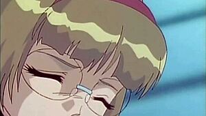 petite anime girl with glasses gets fisted hard