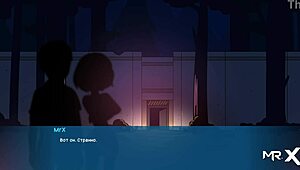 Creampie in redhead's big ass pussy in hentai game! Uncensored blowjob scene.