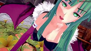 I Love Watching Morrigan Get Fucked Hard on Halloween in Sheer Outfit by Fantasyking3