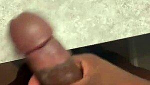 Watch This Amateur's Huge Cumshot Cover the Bathroom Counter in Close-Up