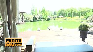 Hey, check this POV of cute petite Sasha Sparrow, secret resort slut!